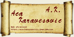 Aca Karavesović vizit kartica